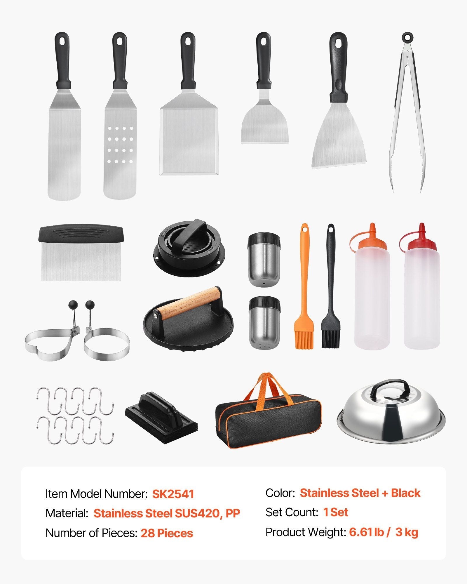 UCBBQ Pitmaster Deluxe 28 - Piece Griddle & Grill Kit - Uncle Clarence BBQ