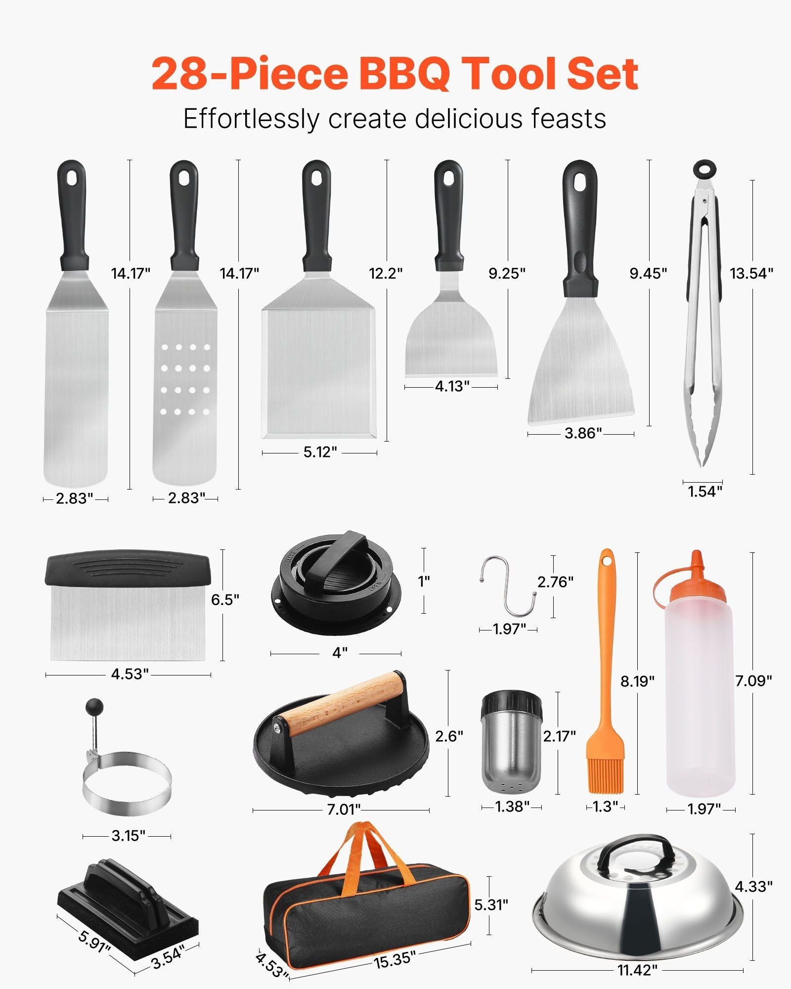 UCBBQ Pitmaster Deluxe 28 - Piece Griddle & Grill Kit - Uncle Clarence BBQ