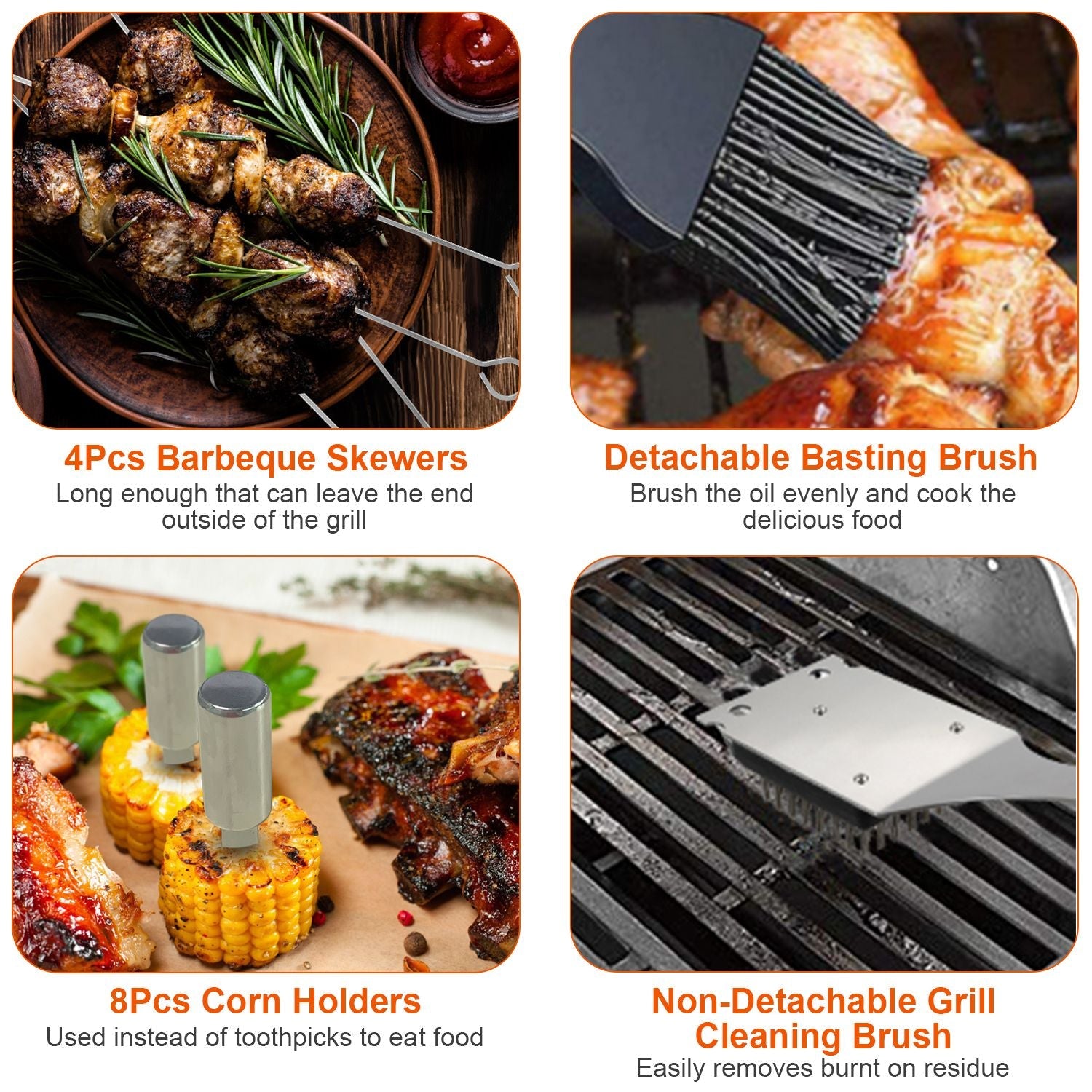 UCBBQ Premium 20 - Piece Stainless Steel Grill Tool Kit - Uncle Clarence BBQ