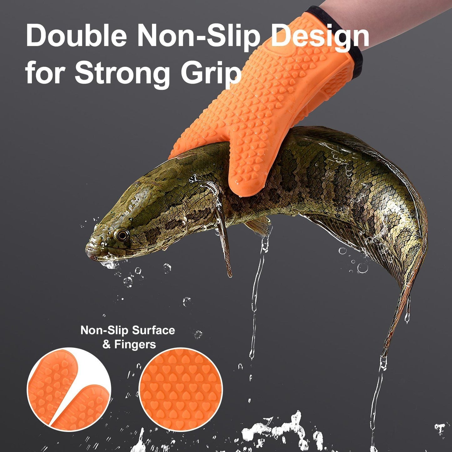 UCBBQ Silicone Smoker Oven Gloves – Non - Slip, Waterproof, Heat - Resistant BBQ Gloves - Uncle Clarence BBQ