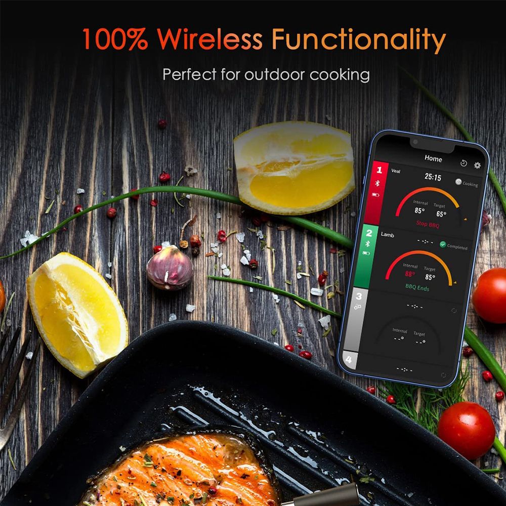 📡 UCBBQ Wireless Probe Meat Thermometer (165ft Range) - Uncle Clarence BBQ