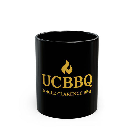 Uncle Clarence BBQ Black Mug - 11oz & 15oz Coffee Cup for Grill Lovers - Uncle Clarence BBQ