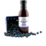 Uncle Clarence BBQ gift box Original BBQ Sauce bottle with fresh blueberries around it