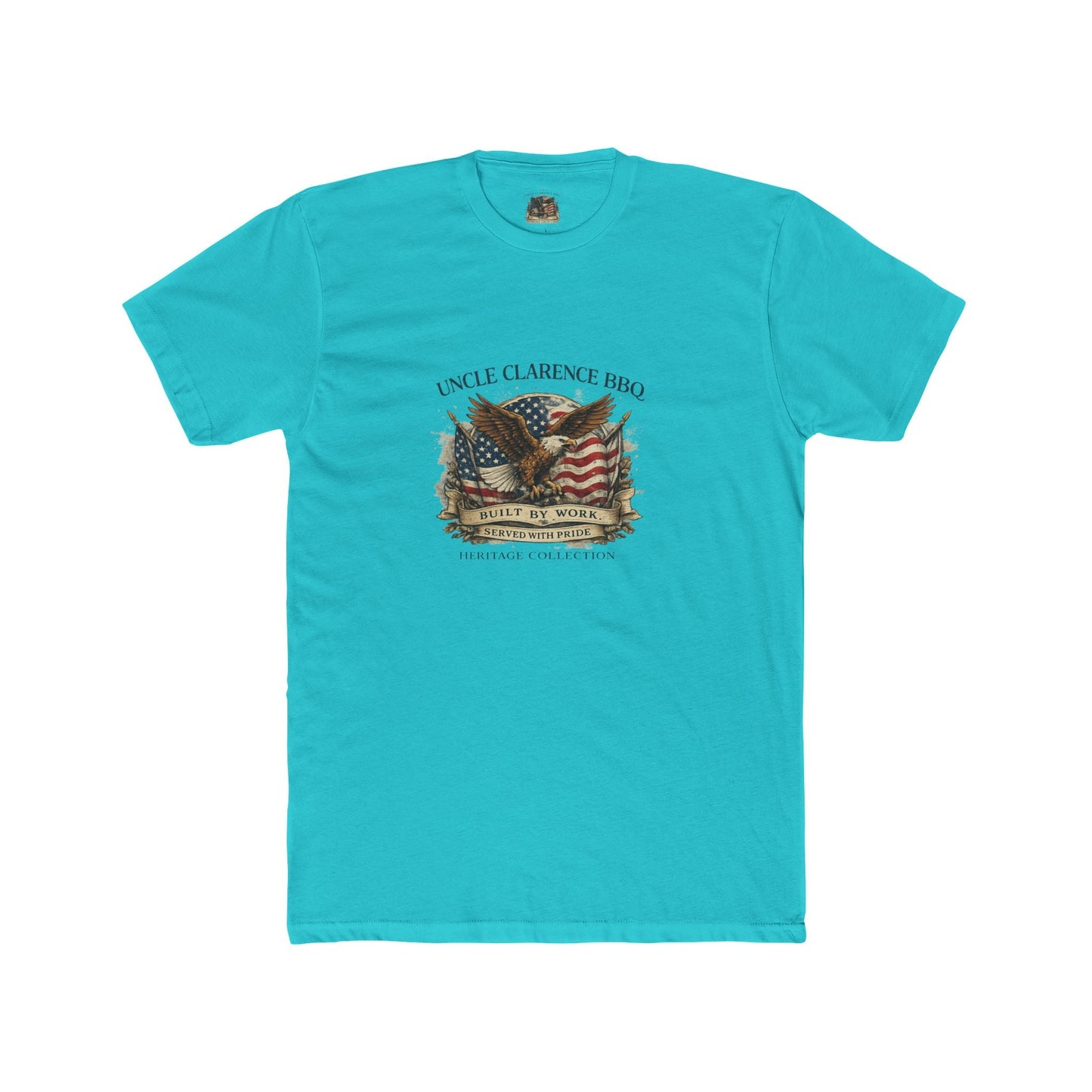 Uncle Clarence BBQ Heritage Eagle Shirt – Vintage Americana Patriotic T-Shirt - Uncle Clarence BBQ