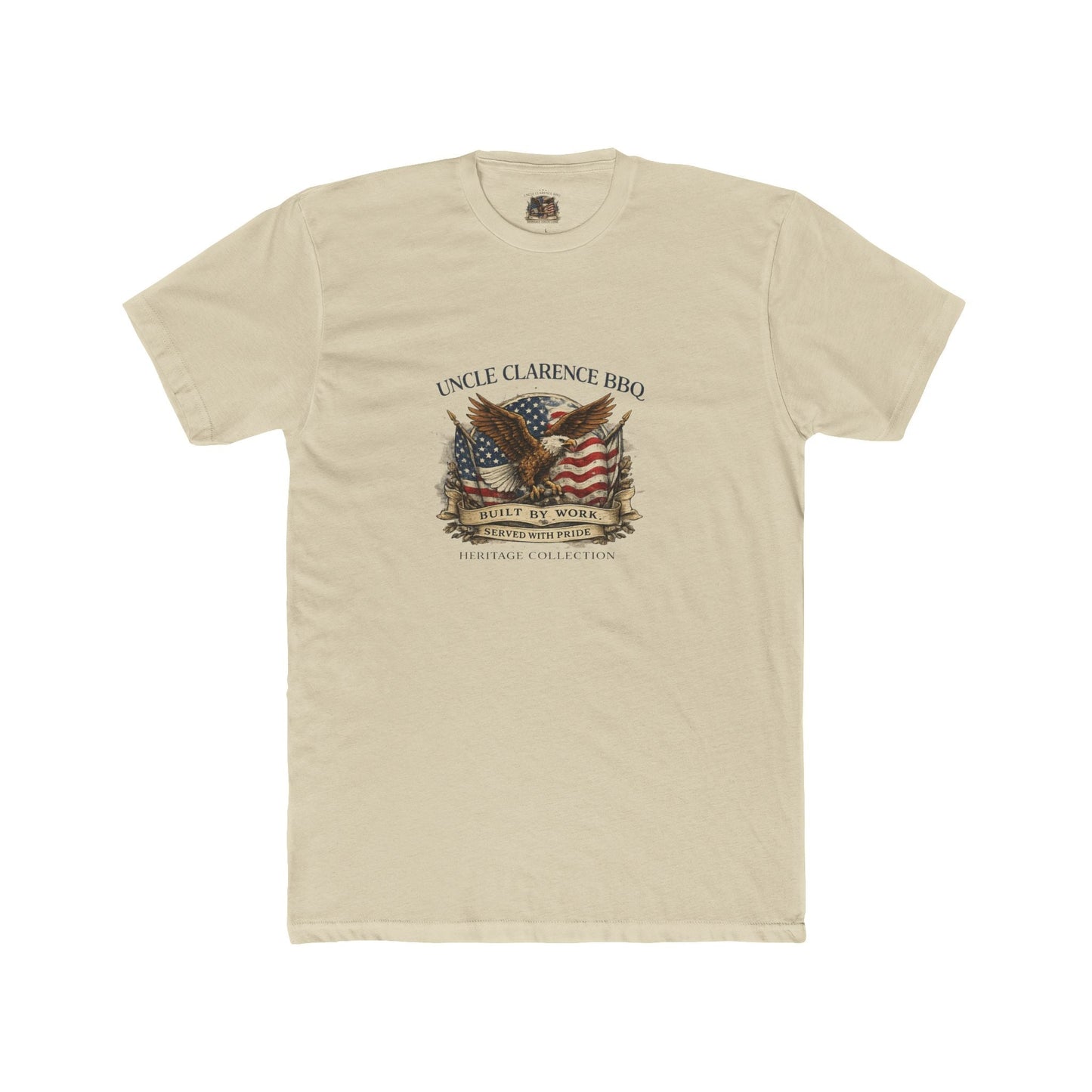 Uncle Clarence BBQ Heritage Eagle Shirt – Vintage Americana Patriotic T-Shirt - Uncle Clarence BBQ