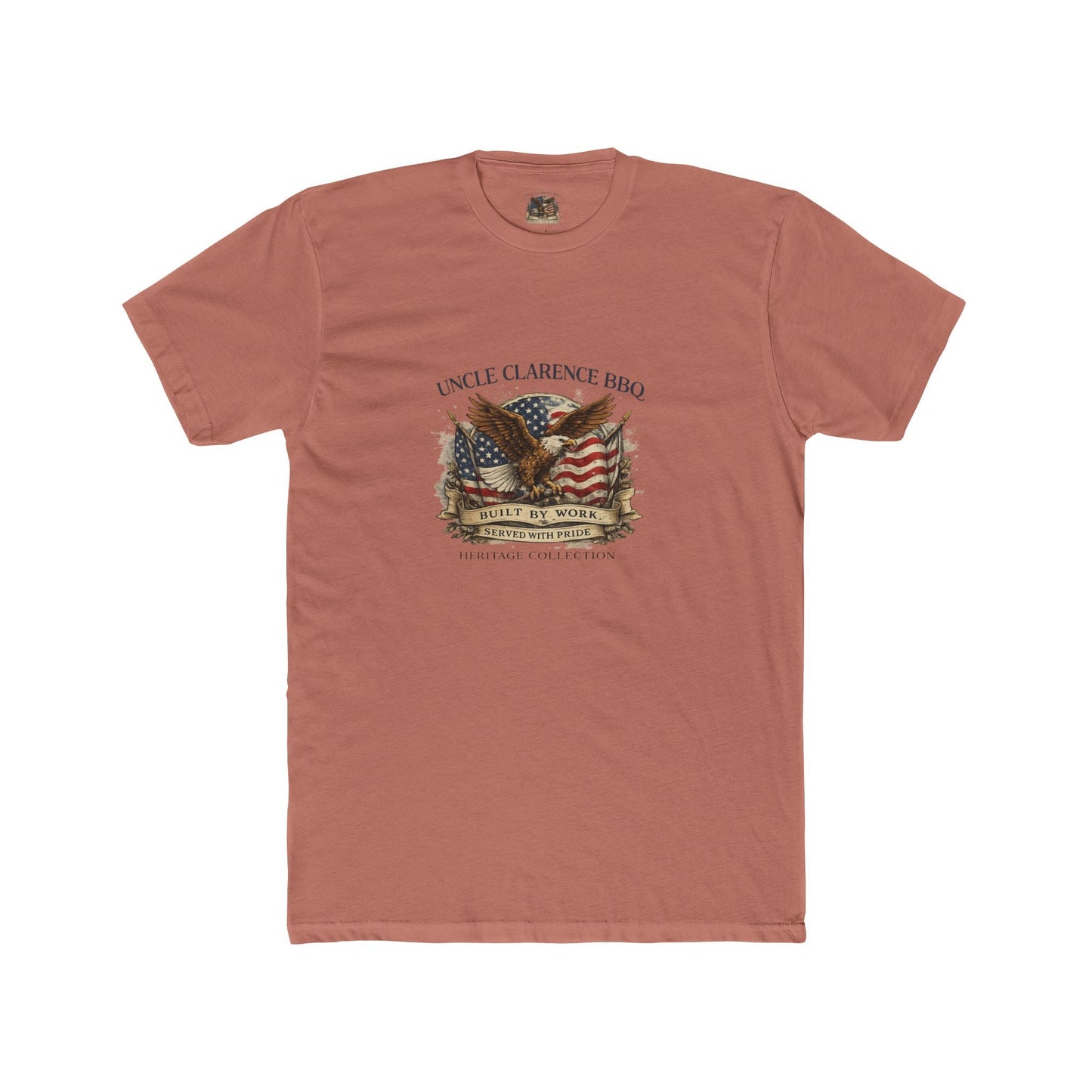 Uncle Clarence BBQ Heritage Eagle Shirt – Vintage Americana Patriotic T-Shirt - Uncle Clarence BBQ