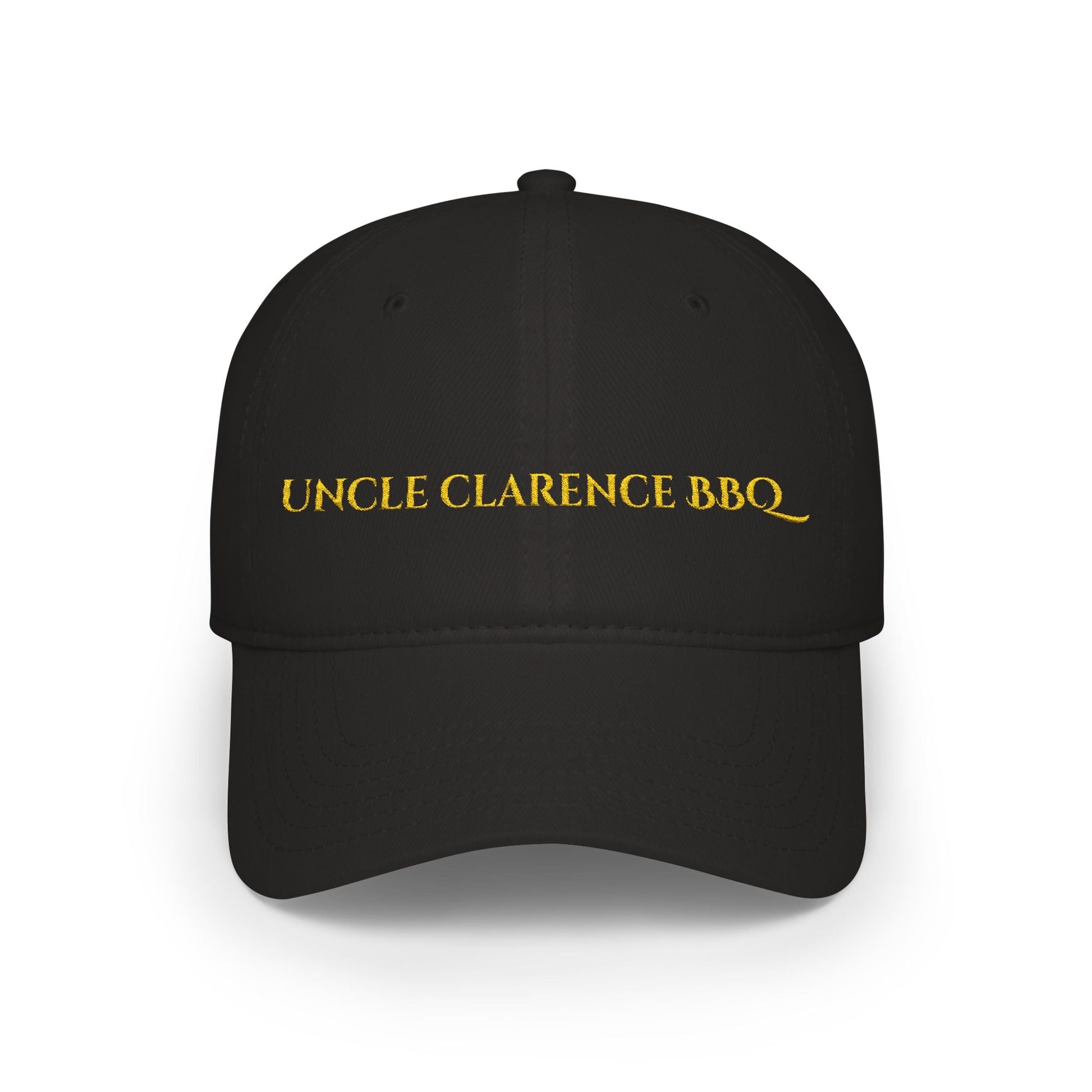 Uncle Clarence BBQ Legacy Hat – Premium Black Embroidered Cotton Golf Hat - Uncle Clarence BBQ