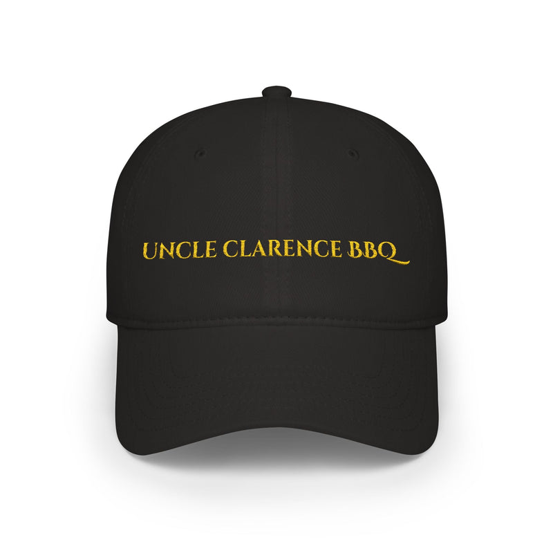 Uncle Clarence BBQ Legacy Hat – Premium Black Embroidered Cotton Golf Hat - Uncle Clarence BBQ