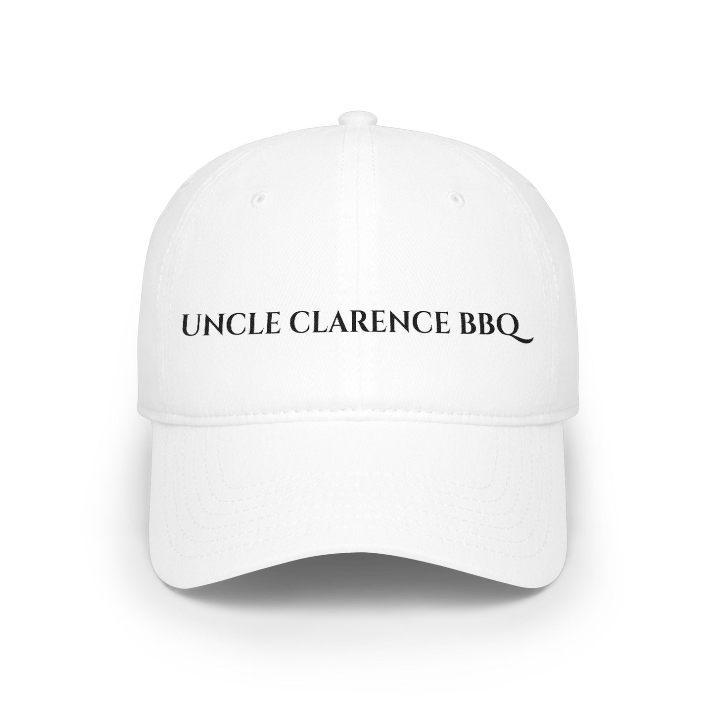 Uncle Clarence BBQ Legacy Hat – Premium White Embroidered Cotton Golf Hat - Uncle Clarence BBQ