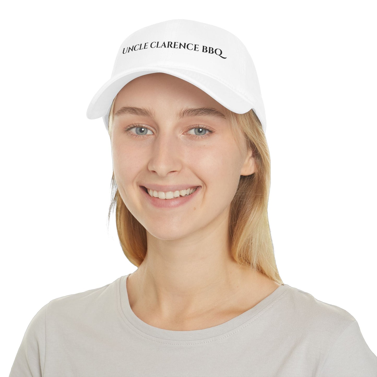 Uncle Clarence BBQ Legacy Hat – Premium White Embroidered Cotton Golf Hat - Uncle Clarence BBQ
