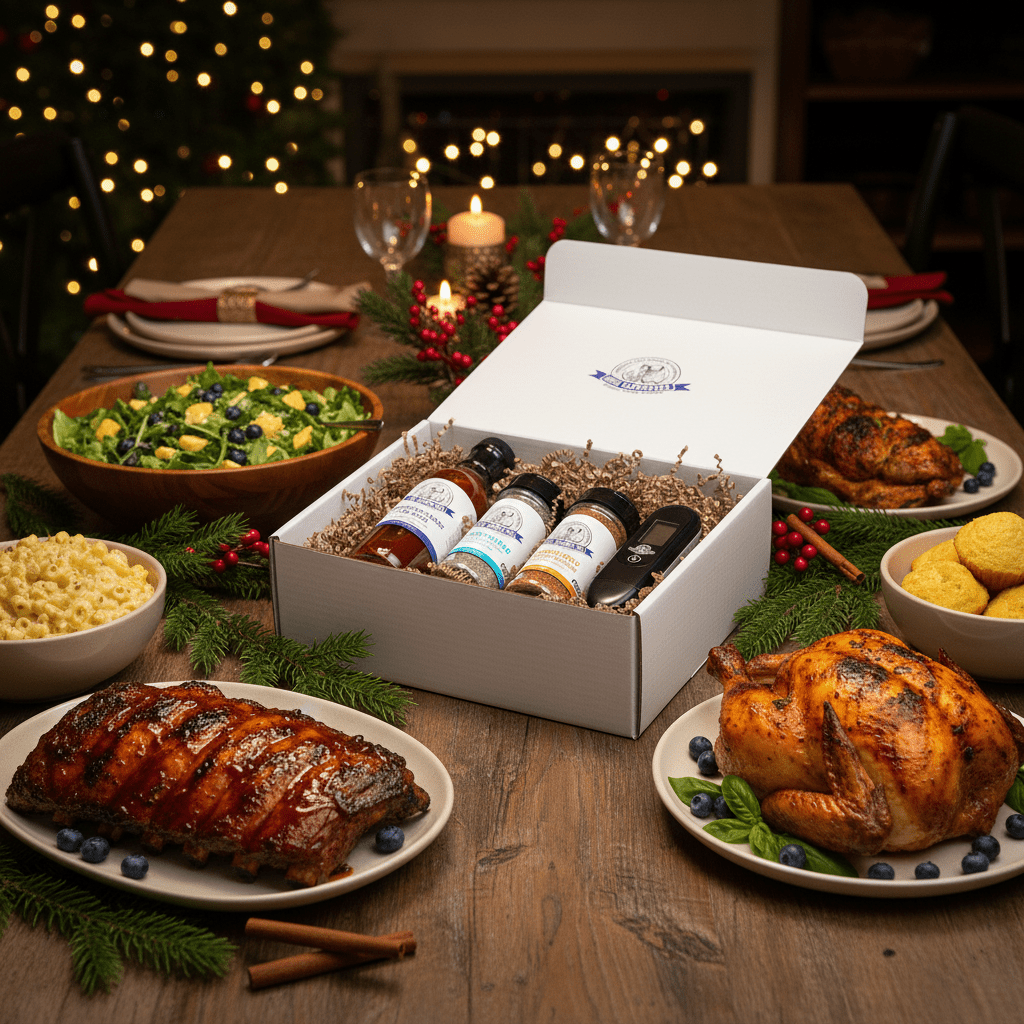 Uncle Clarence BBQ Original Gift Box – Sauce, Rub & Thermometer (Limited Edition Logo) - Uncle Clarence BBQ