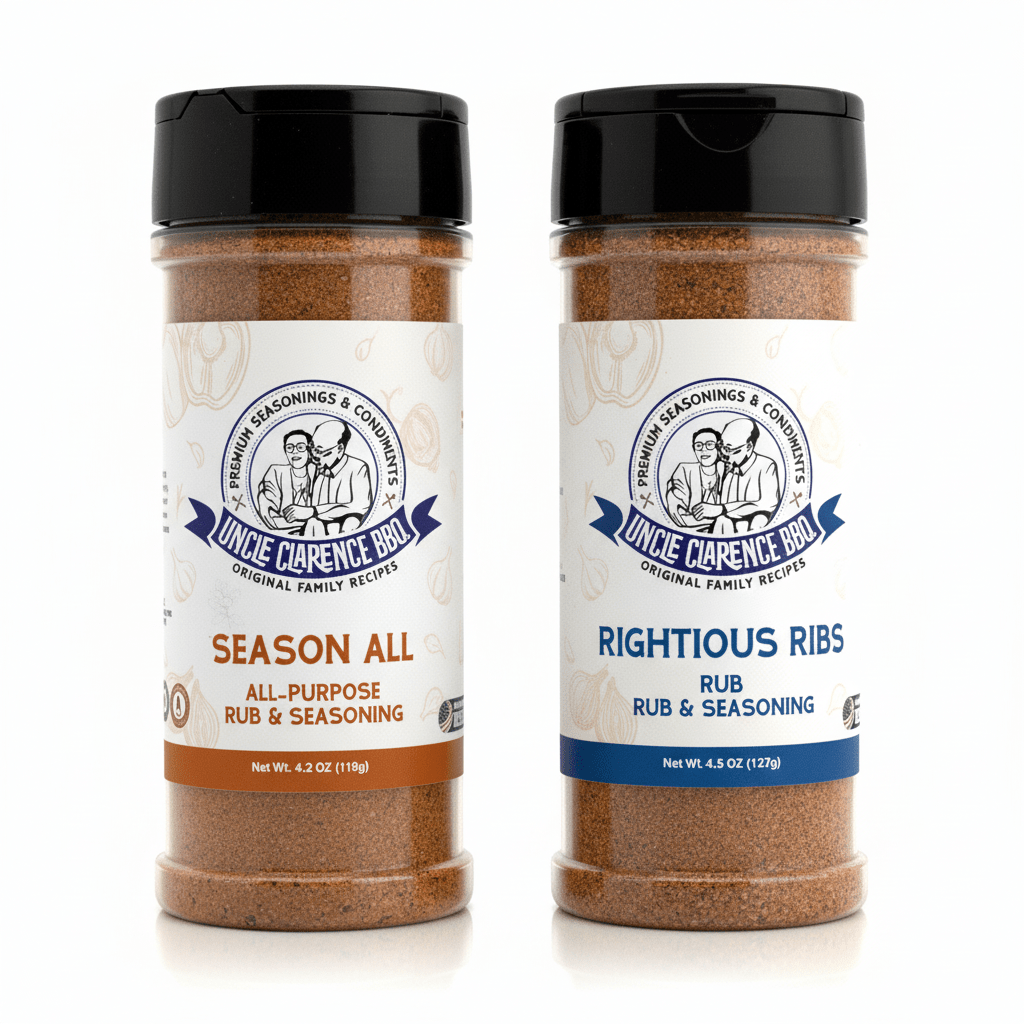Uncle Clarence BBQ Original Gift Box – Sauce, Rub & Thermometer (Limited Edition Logo) - Uncle Clarence BBQ