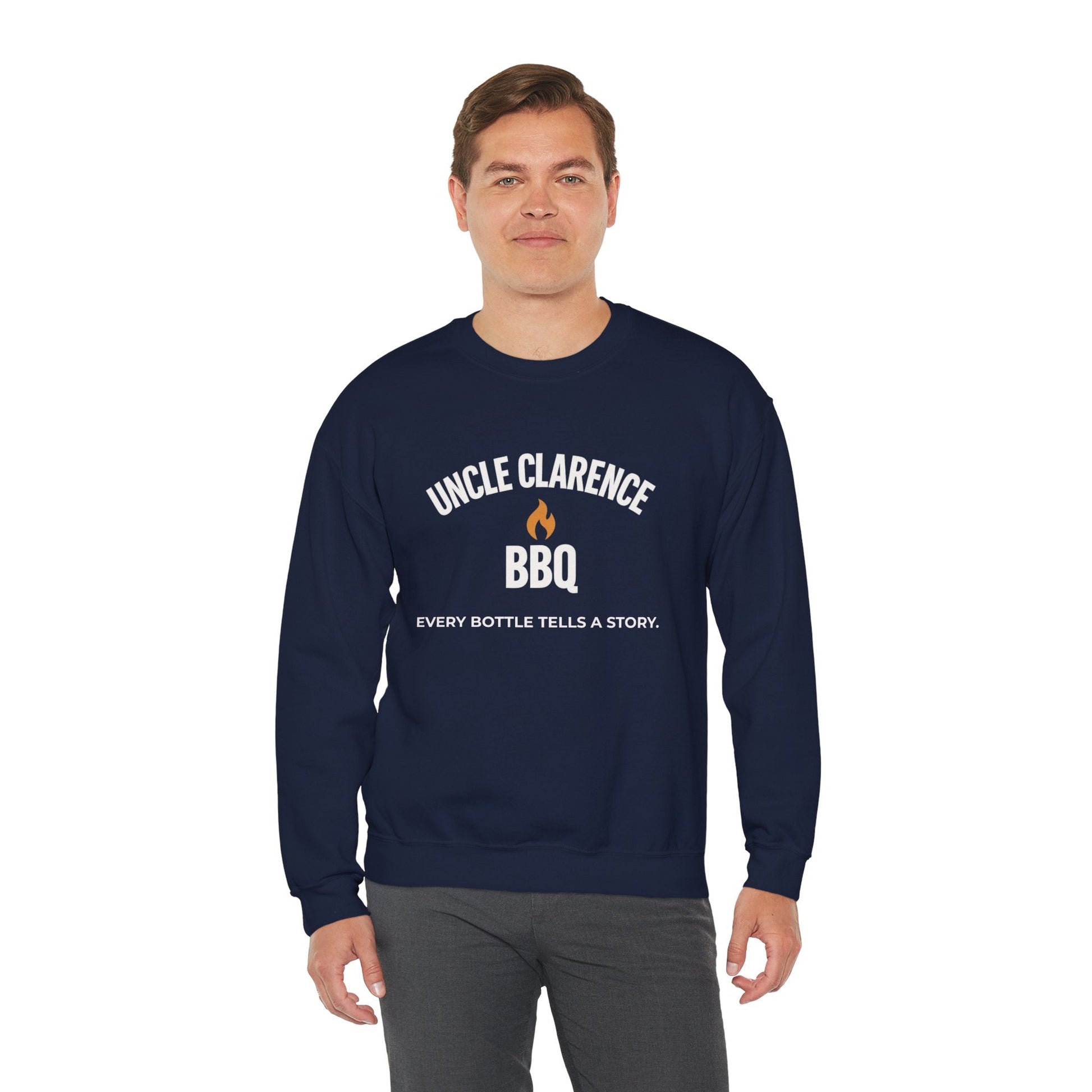 Uncle Clarence BBQ Premium Crewneck Sweatshirt – Heritage Lifestyle Collection - Uncle Clarence BBQ