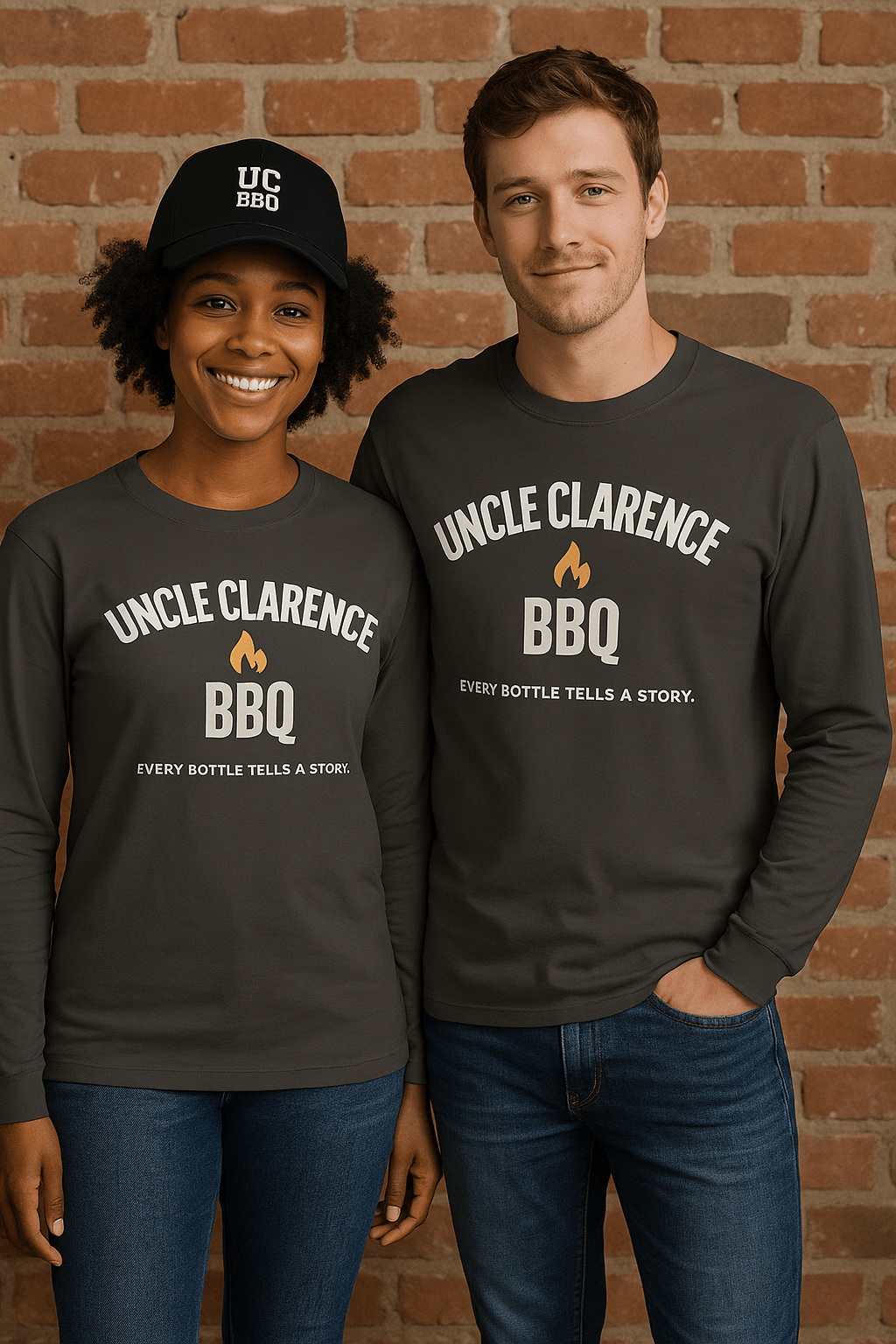 Uncle Clarence BBQ Premium Long - Sleeve Tee - Uncle Clarence BBQ