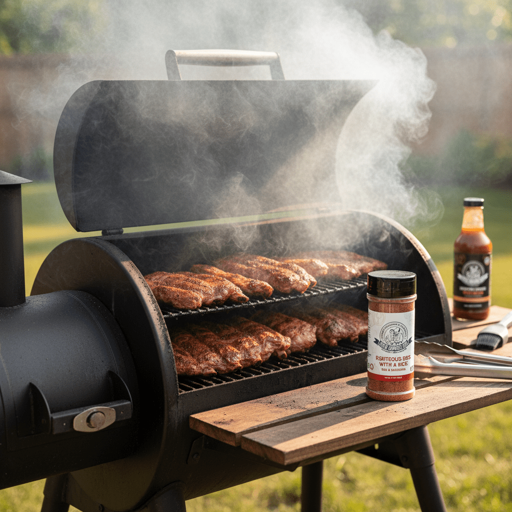 Uncle Clarence BBQ Righteous Ribs Rub With a Kick – Sweet Heat Rib Seasoning, All - Natural, Kosher Certified, 6.3 oz - Uncle Clarence BBQ