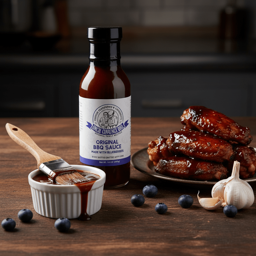 Uncle Clarence BBQ Sauce – Original Blueberry (14 oz) Gluten - Free - Uncle Clarence BBQ