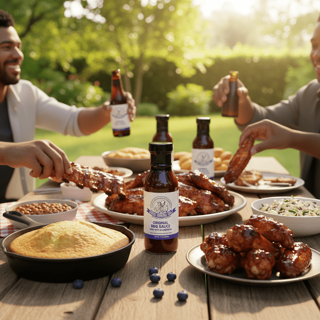 Uncle Clarence BBQ Sauce – Original Blueberry (14 oz) Gluten - Free - Uncle Clarence BBQ