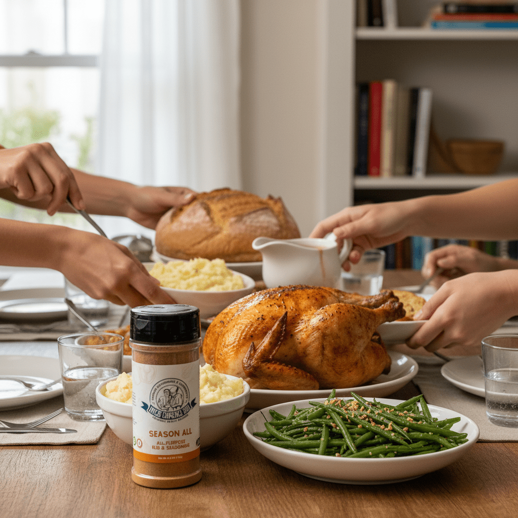 Uncle Clarence BBQ Season All – All - Purpose Herb & Spice Blend, Low - Sodium (60 mg), Kosher Certified, 4.2 oz - Uncle Clarence BBQ
