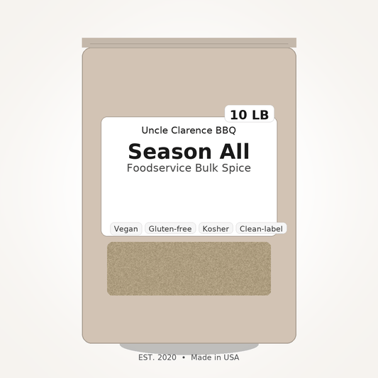 Uncle Clarence BBQ Season All — Foodservice Bulk - Uncle Clarence BBQ