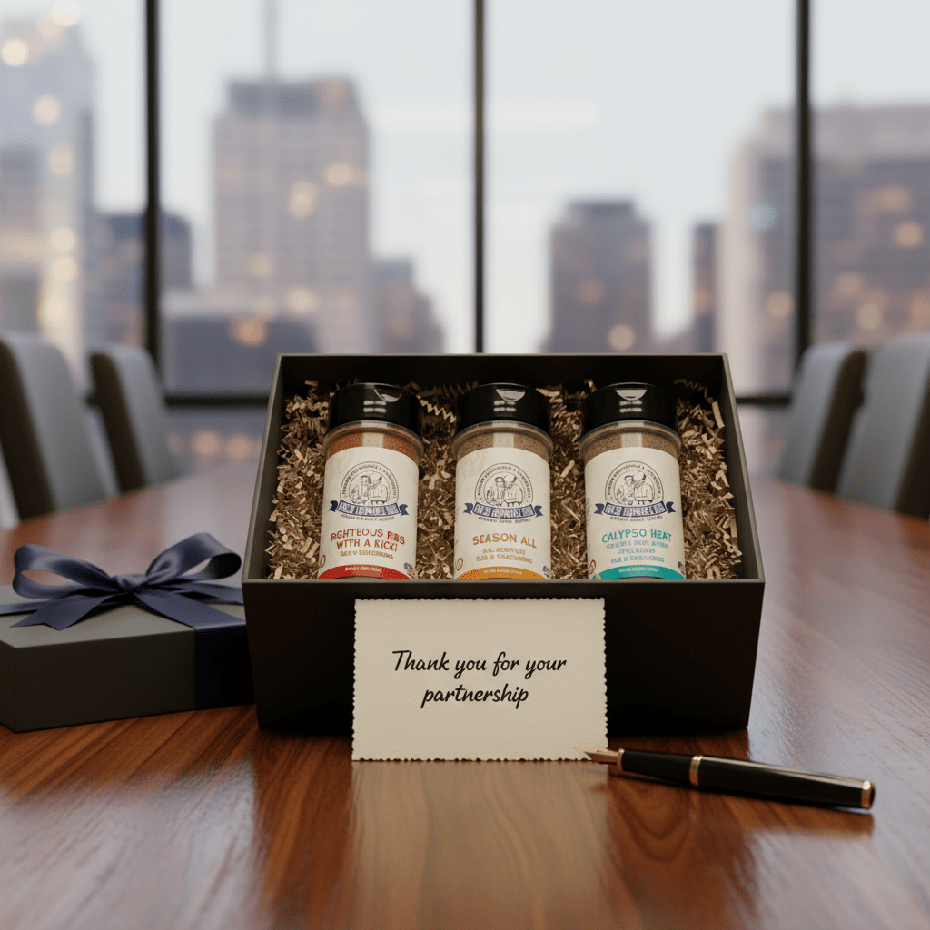 Uncle Clarence BBQ Spice Trio Gift Box – Righteous Ribs With a Kick • Season All • Calypso Heat - Uncle Clarence BBQ