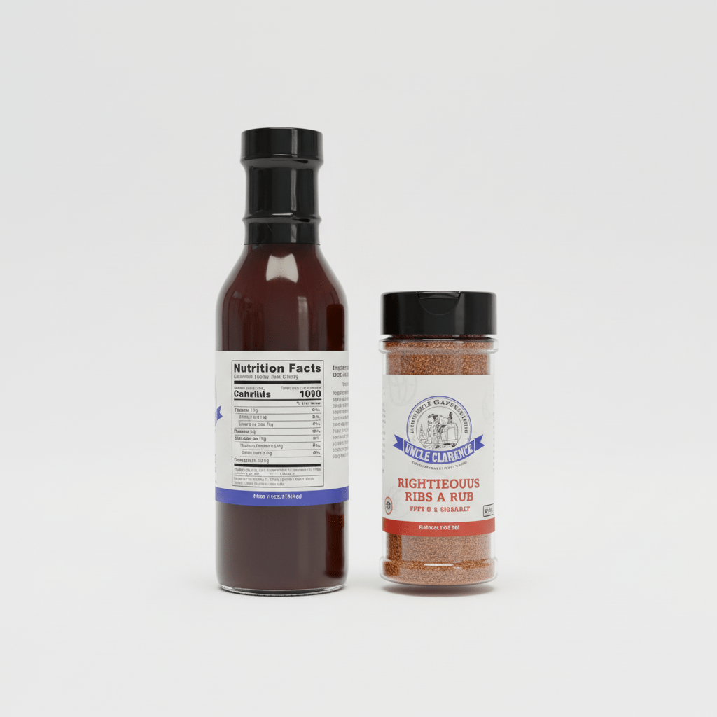 Uncle Clarence BBQ Starter Gift Set – Blueberry BBQ Sauce & Righteous Ribs Rub - Uncle Clarence BBQ