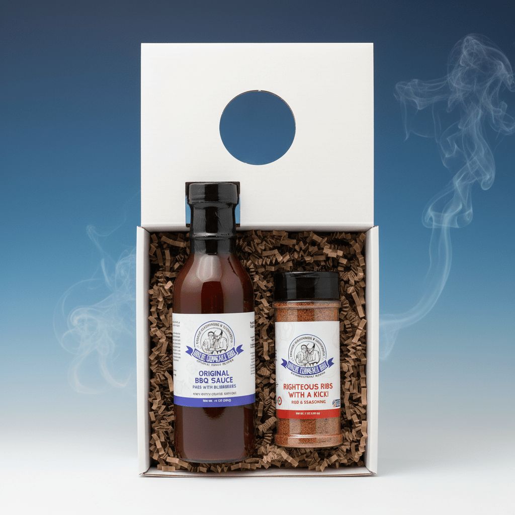 Uncle Clarence BBQ Starter Gift Set – Blueberry BBQ Sauce & Righteous Ribs Rub - Uncle Clarence BBQ