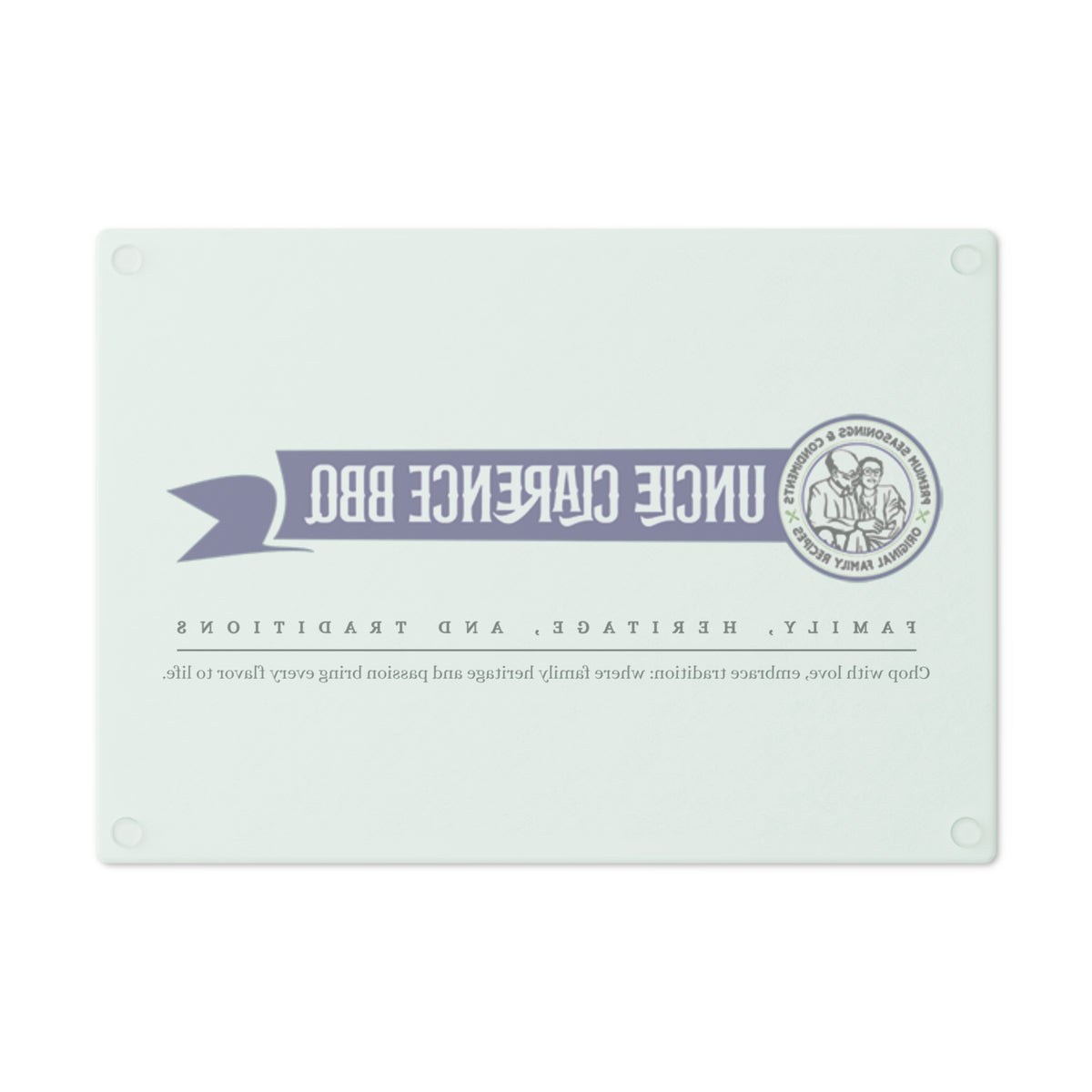 Traditional Barbecue Cutting Board with Uncle Grange BBQ logo, ideal for cooking enthusiasts