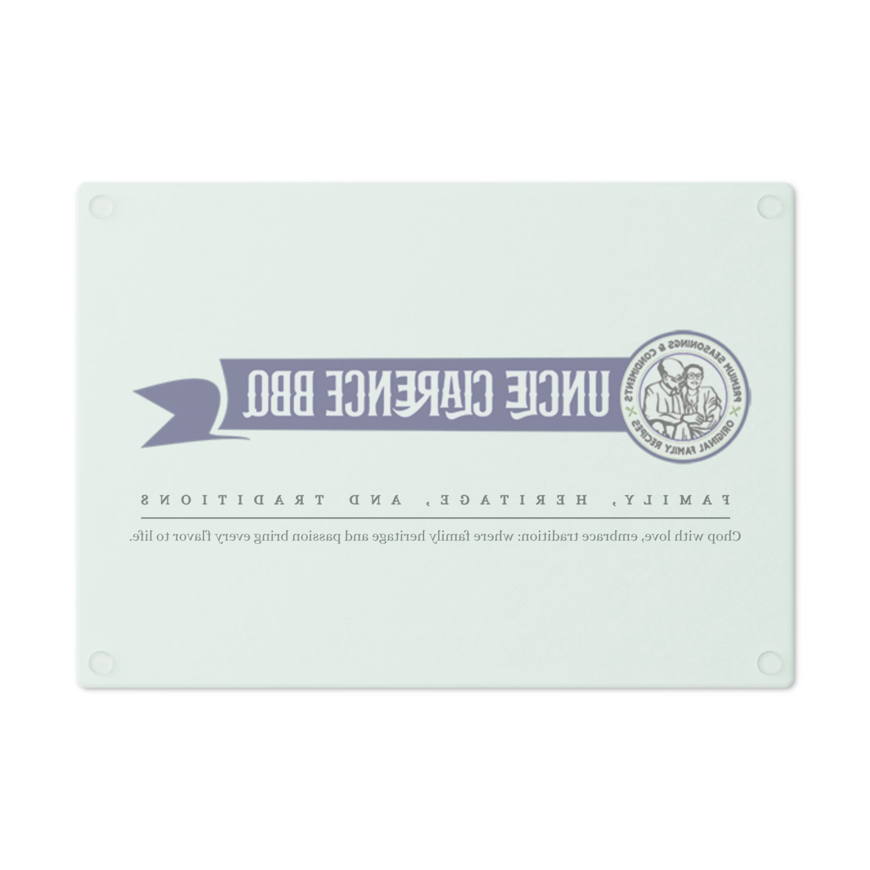 Traditional Barbecue Cutting Board with Uncle Grange BBQ logo, ideal for cooking enthusiasts