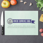 Personalized Traditional Barbecue Cutting Board with Uncle Clarence BBQ Design and Family Heritage Theme