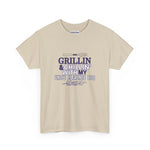 Uncle Clarence BBQ T-Shirt in light color with grill-themed graphic for BBQ enthusiasts
