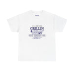 White Uncle Clarence BBQ T-Shirt featuring Grillin and Chillin design for barbecue enthusiasts