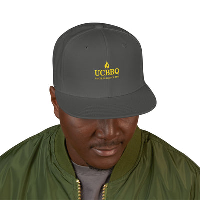 Uncle Clarence BBQ – UCBBQ Flame Snapback (Heritage Embroidery Edition) - Uncle Clarence BBQ